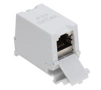 kenable Cat6A Shielded RJ45 Coupler DIN Rail Mount Inline Connector 10Gbps Ethernet Network Adapter 35mm Industrial Panel
