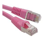 kenable Cat6A SSTP LSZH Network Cable RJ45 Ethernet Patch Lead 10 Gigabit 600MHz Shielded Snagless 3m Pink