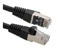 Cat6A SSTP LSZH RJ45 Network Ethernet Patch 10 Gigabit Cable 0.25m Black