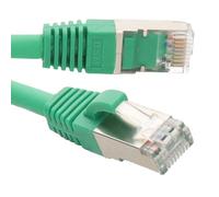 kenable Cat6A SSTP LSZH Network Cable RJ45 Ethernet Patch Lead 10 Gigabit 600MHz Snagless 0.5m Green