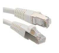 kenable Cat6A SSTP Network Cable LSZH 10 Gigabit Ethernet RJ45 Patch Lead Snagless White 0.15m