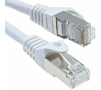 Kenable Cat6A Sstp Snagless Shielded Rj45 Network Ethernet 10 Gigabit Cable 0.25M White