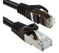 Kenable Cat6A Sstp Snagless Shielded Rj45 Network Ethernet 10 Gigabit Cable 0.5M Black