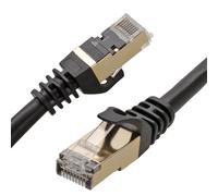 kenable CAT7 Ethernet Cable 10 Gigabit 600MHz F/FTP Shielded RJ45 Network Patch Lead 10m Black