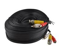 kenable CCTV Cable BNC Video RCA Audio 2.1mm DC Power Lead Pre-Terminated for Security Camera DVR Connection 40m Black