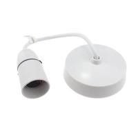 kenable Ceiling Pendant BC Lamp Holder 85mm 6inch/25cm Drop T2 Rated White