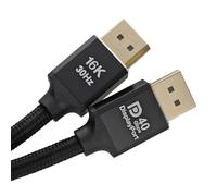 kenable CERTIFIED Pro DisplayPort v2.1 Cable 8K 120Hz 4K 144Hz UHBR10 40Gbps Gaming Monitor Lead 2m Black