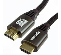 kenable Certified Ultra High Speed HDMI 2.1 Cable 8K@60Hz 4K@120Hz 48Gbps Metal Plugs eARC VRR ALLM Dynamic HDR 0.5m Black