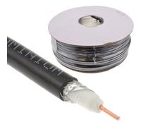 Kenable Coaxial Rg6U Foam Filled Satellite Ccs Cable Reel 100M Lead Black