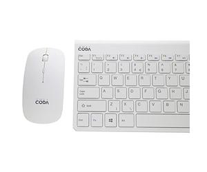 kenable CODA Wireless Mouse & Keyboard Compact for Android PC Laptop Mac White