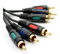 kenable Component Video RGB YUV 3 Phonos To 3 Phono Cable Lead 15cm Short [0.15m]