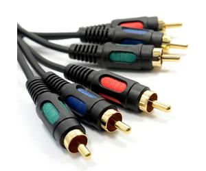 kenable Component Video RGB YUV 3 Phonos To 3 RCA Phono Cable Lead 10m