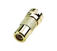 kenable Composite Phono Female Socket to F Type Screw On Male Plug Connection GOLD