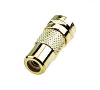 kenable Composite Phono Female to F Type Male Adapter Coupler Gold Plated Connection for Satellite TV Aerial Coaxial Cable Converter