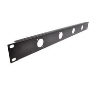 kenable D-Series 1U 19 inch Rack Mount Panel 4 Port XLR D-Type Connector Plate Flight Case Black Steel 1U 4 Hole