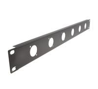kenable D-Series 1U 19 inch Rack Mount Panel 6 Port D-Type XLR Module Plate Flight Case Black