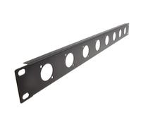 kenable D-Series 1U 19 Inch Rack Mount Panel 8 Port for XLR D-Type Modules Flight Case Plate Black