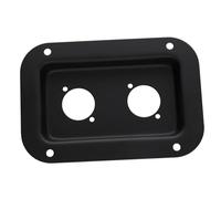 kenable D-Series Loud PA Speaker Back Plate Twin Socket for XLR/Speakon/RJ45 Inserts Black Steel Finish Double Gang