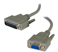 kenable DB9 to DB25 Serial Printer Cable 9 Pin Female to 25 Pin Male RS232 Data Lead for Laser Label Printers 2m Beige