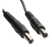 kenable DC Power Cable Male to Male 2.5mm x 5.5mm Connector Lead for Low Voltage Devices CCTV LED Signs Solar 2m Black