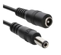 kenable DC Power Extension Cable 5.5mm x 2.1mm Male to Female Plug Socket Lead for CCTV Security Cameras 1.5m Black