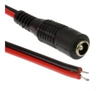 kenable DC Power Pigtail Cable 5.5mm x 2.5mm Female Socket to Bare Wire Ends for CCTV LED Tape 0.3m
