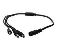 kenable DC Power Splitter Cable 3 Way Adapter 5.5mm x 2.1mm for CCTV Cameras LED Lights 12V PSU Black 3 Way