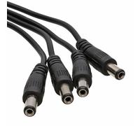 kenable DC Power Splitter Cable 4 Way 2.1mm Barrel Adapter for CCTV Camera LED 12V 5V PSU Black