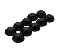 kenable Desk Cable Tidy Double Channel Self Adhesive Organiser Holders Sticky Pads 10 Pack Black