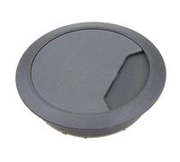 kenable Desk Mount 80mm Grommet Cable Tidy for Office or Home Grey