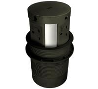 kenable Desk Power 4 Fused UK Sockets 2x USB 1x Ethernet HDMI Qi Wireless Charger Black