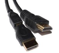 kenable Detachable HDMI Cable for Wall Installations & Pre-Drilled Holes - Micro HDMI to HDMI with Adapter - All 19 Pins Connected - Black 1m