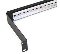 kenable DIN Rail Mounting Bracket 1U for 19 Inch Rack Networking Data Cabinets Black 180mm Deep 40cm Rail
