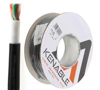 kenable Direct Burial CAT5e Outdoor Ethernet Cable Reel | Pure Copper 24AWG | Gel Filled Waterproof | Double Sheath UV Resistant | External Network Cable 50m Black