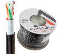 kenable Premium External CAT6 Outdoor COPPER Ethernet Network Cable Reel with Gel 100m