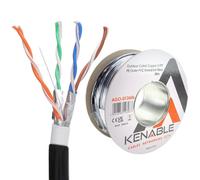 Kenable Direct Burial External Cat6A Outdoor Copper Ethernet Network Cable Reel Gel 50M