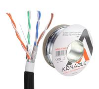 kenable Direct Burial External CAT6A S/FTP Outdoor Copper Ethernet Network Cable Reel Gel 50m