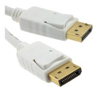 kenable DisplayPort v1.2 4k Compatible Male Locking Plugs Cable 1m White [1 metres]
