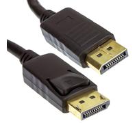 kenable DisplayPort Cable Male to Male with Locking Connectors GOLD Plated 4K Video Lead Black 2m