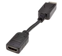 kenable DisplayPort Male Plug To HDMI Female Socket Adapter Cable 15cm BLACK