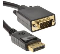 kenable DisplayPort Plug to SVGA VGA 15 Pin Male Plug Video Cable GOLD 1m