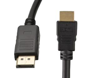 kenable DisplayPort to HDMI Cable Male to Male Adapter for PC Graphics Card to Monitor TV 1080p Audio Video 1m Black