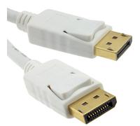 Kenable Displayport V1.2 4K Compatible Male Locking Plugs Cable 1M White
