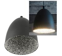 Kenable Dome Pendant (Metal) Light E27 Fitting With Crystal-Effect Inner
