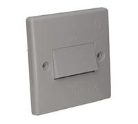 kenable Dual Live Double Pole Fan Isolator Switch Curved Edge Rounded Faceplate White [Double Pole Isolator Switch]