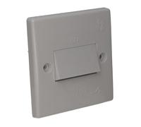 kenable Dual Live Double Pole Fan Isolator Switch Curved Edge Rounded Faceplate White [Double Pole Isolator Switch]