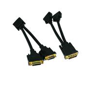 kenable DVI Splitter Cable: DVI-D Dual Monitor Splitter, 24+1 Male to 24+5 Female, Gold, 23cm, Product Code 4325