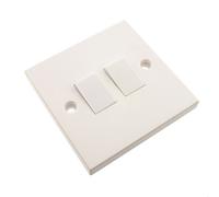 kenable Electrical UK Domestic Household Light 2 Way Double Light Switch White [Double Switch 2 Way]