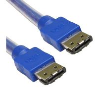 kenable eSATA External Hard Drive Cable Shielded High Speed 3Gbps Data Transfer Round Blue 1.5m