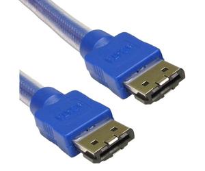 kenable eSATA External Hard Drive Cable Shielded High Speed 3Gbps Data Transfer Round Blue 1.5m